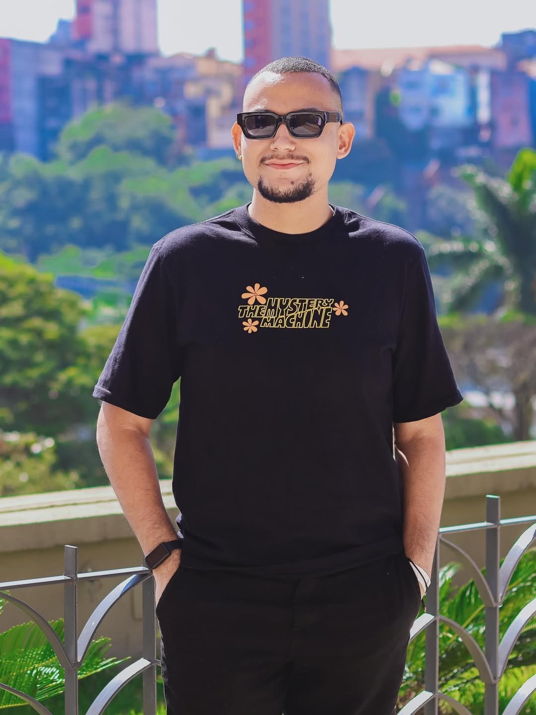 Fashion portrait with dramatic studio lighting